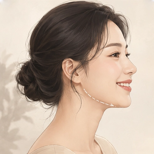 Less Defined Jawline